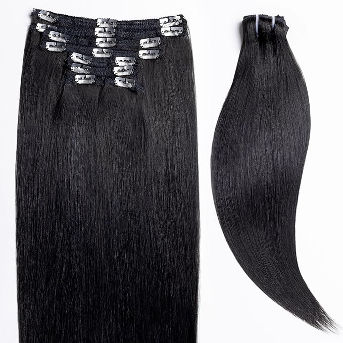 TRIIPPY Raw Hair Clip in Extensions Keep Bone Straight And Silky After Long time Use 100% Cambodian Raw Hair