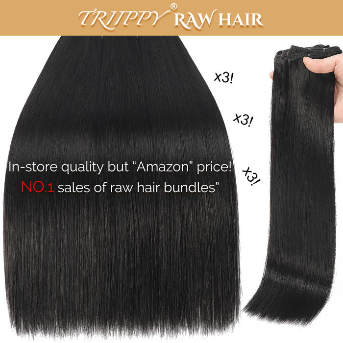 Raw hair single bundle bone straight