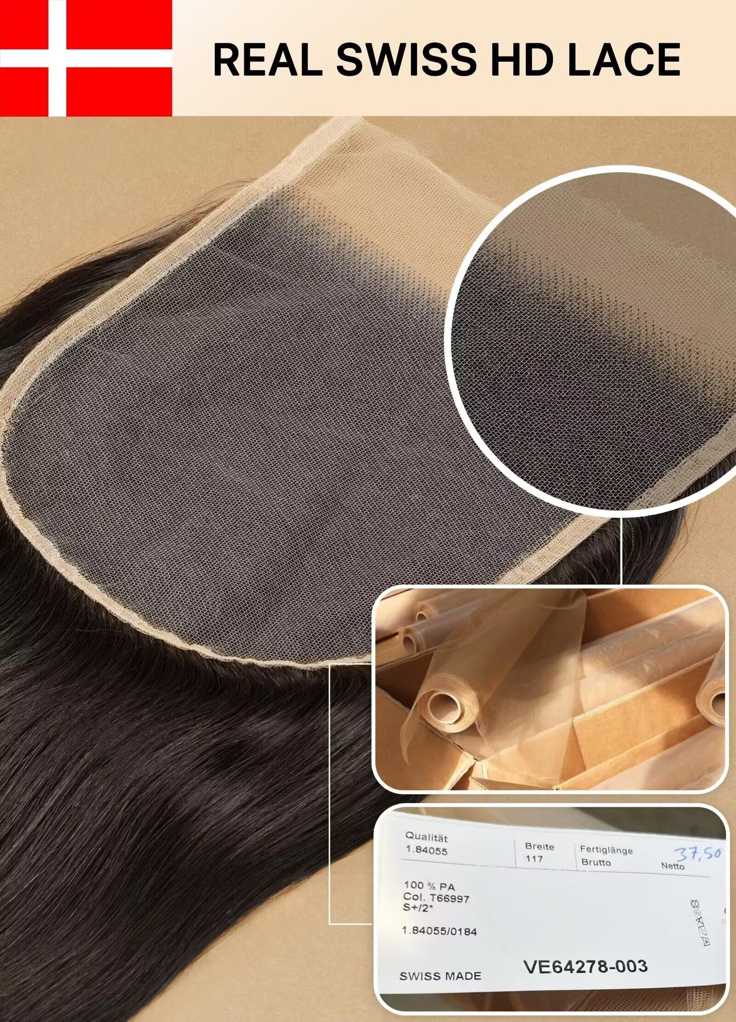 Triippy Raw Hair 5x5 HD Lace Closure Straight,More Less Shedding than Regular Virgin Hair,0.10mm Ultra-Thin 5x5 Swiss Real HD Lace with 100% Cambodian Raw Human Hair
