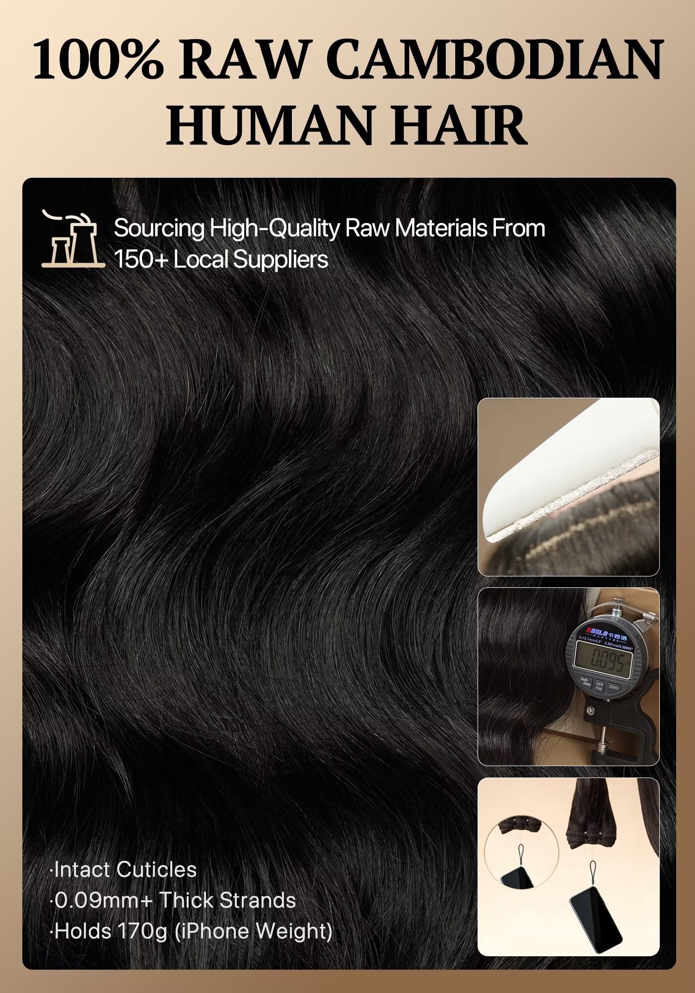 TRIIPPY Body Wave Bundles Human Hair,100% Raw Cambodian Hair Wavy Single Bundle,Triple The Lifespan Over Regular Virgin Hair Bundle,No.1 Raw Hair Brand On Amazon(Natural Color)